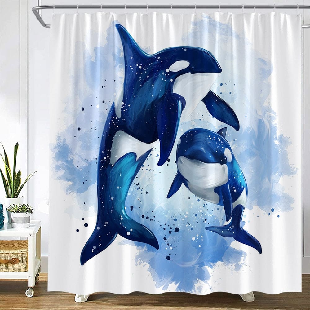 Whale and Dolphin Curtain