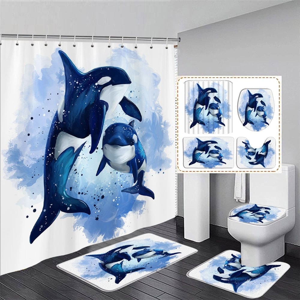 Whale and Dolphin Curtain