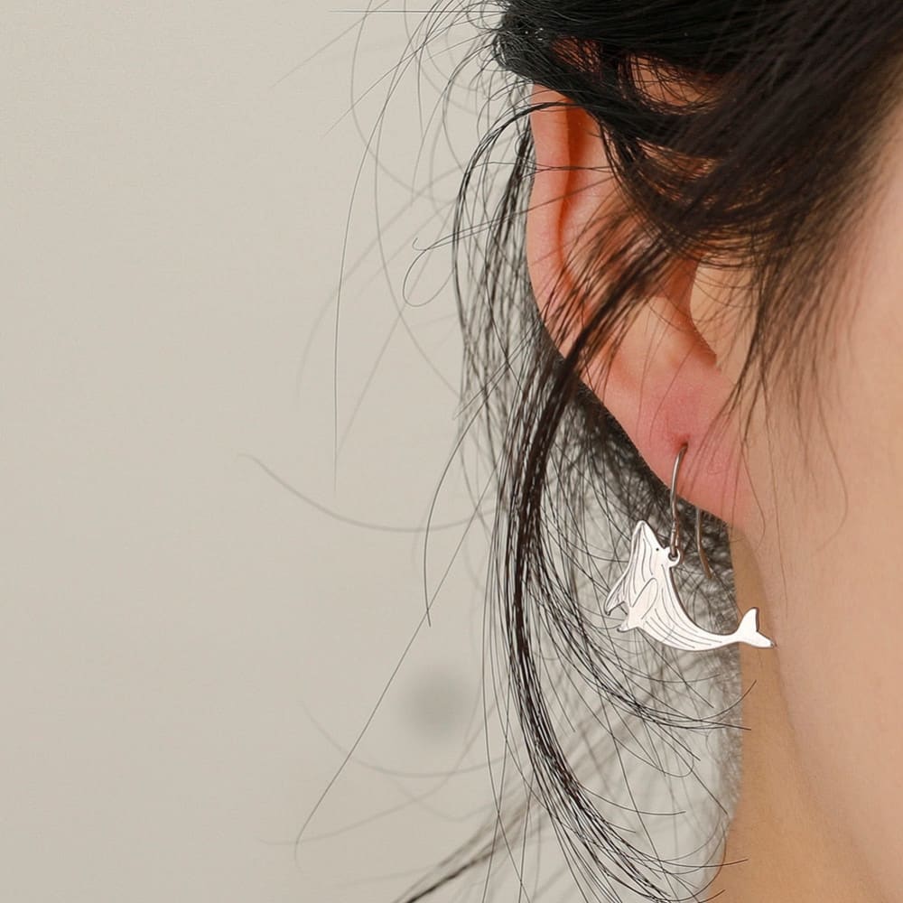 Whale Drop Earrings