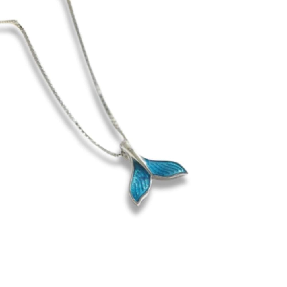 Whale Tail Necklace Silver