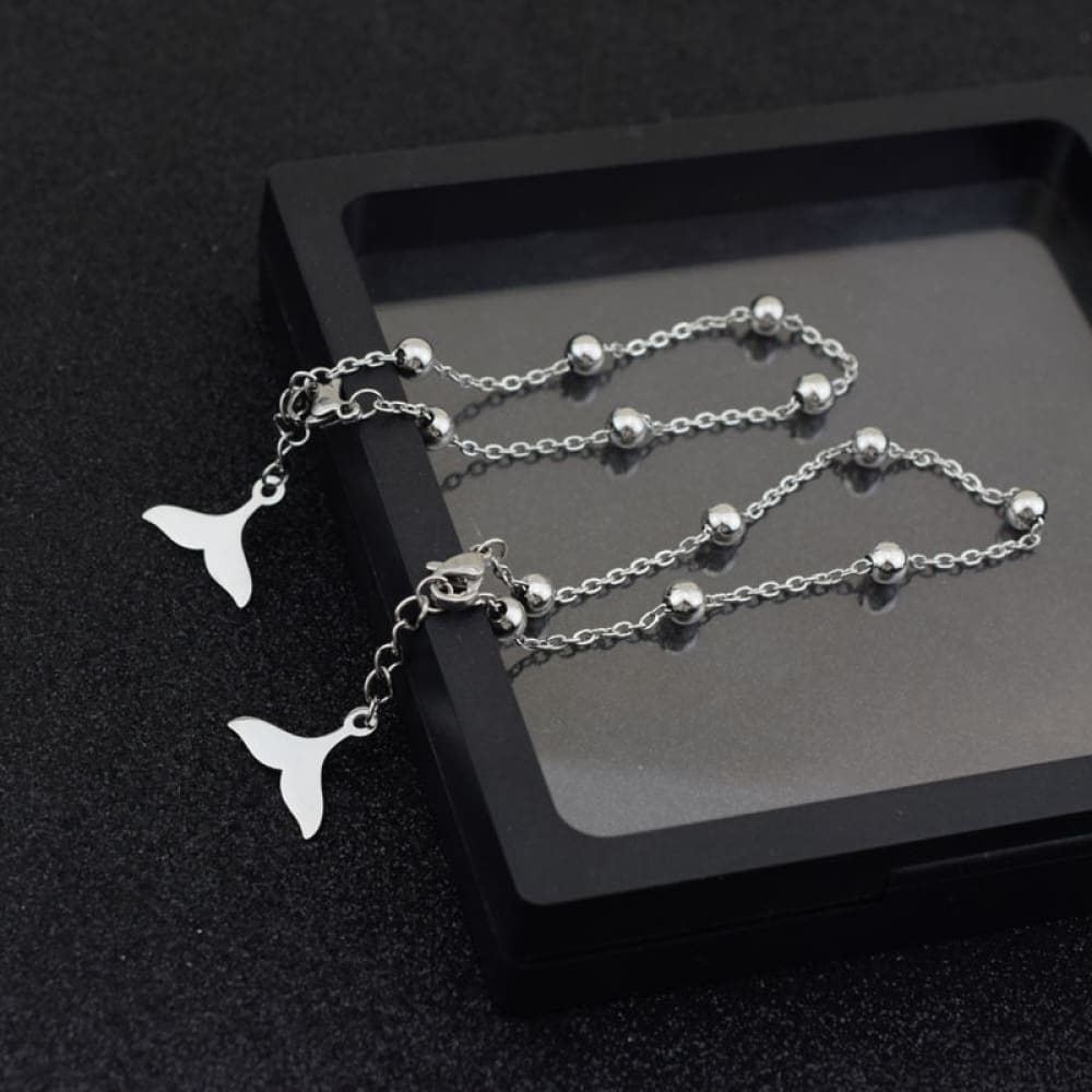 Whale Tail Silver Bracelet