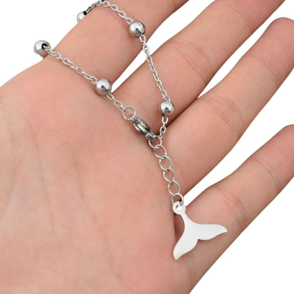 Whale Tail Silver Bracelet
