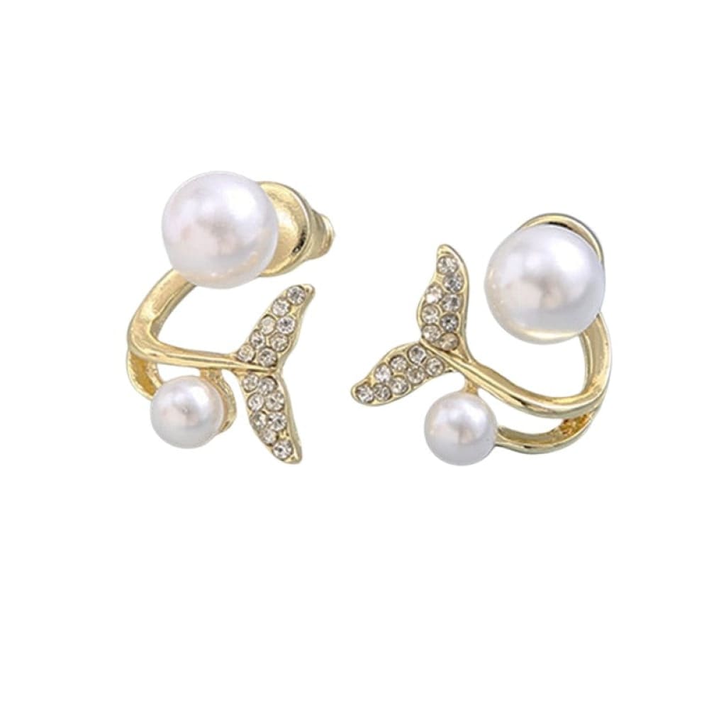 Whale Tail Stud Earrings