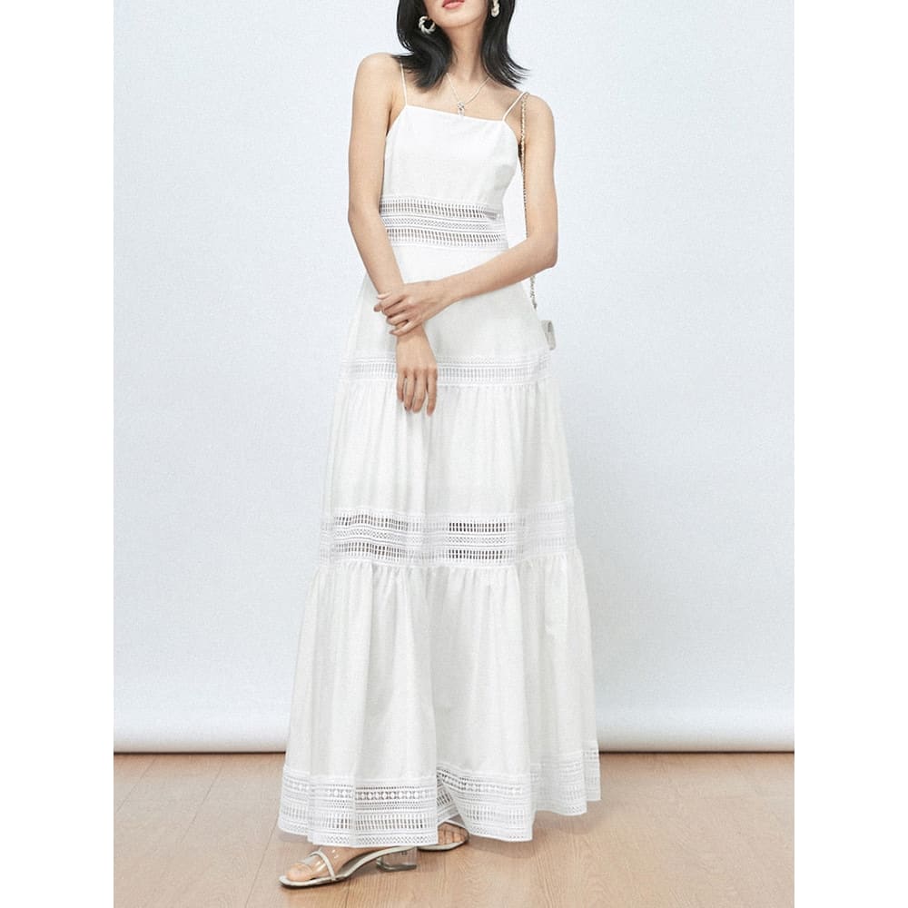 White Lace Beach Dress