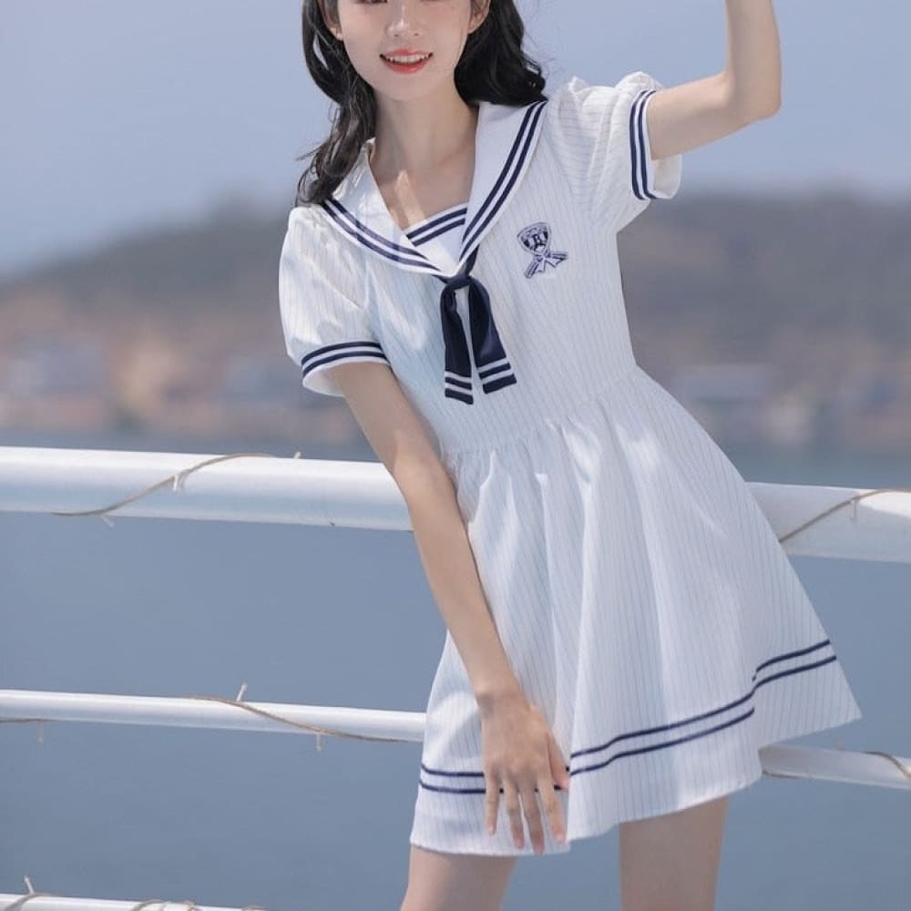 White Nautical Dress