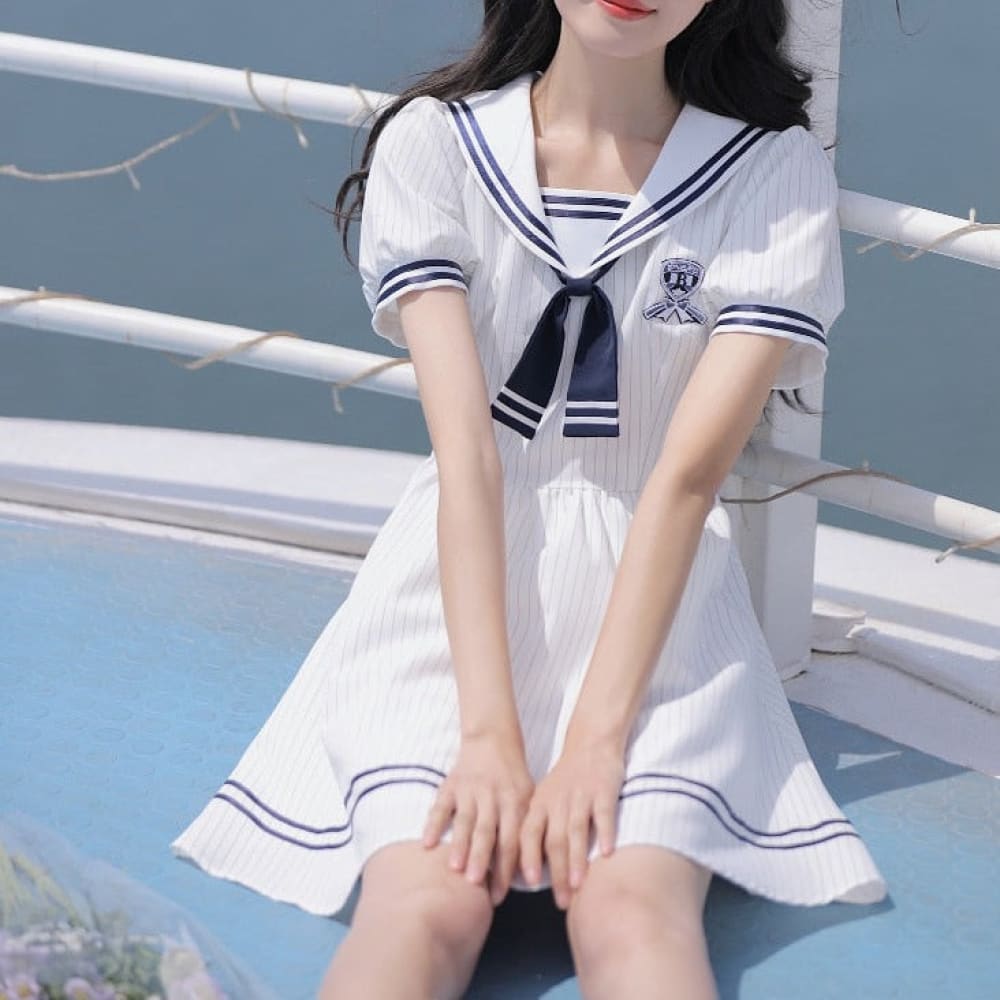 White Nautical Dress