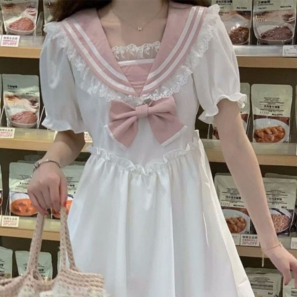 White Sailor Dress