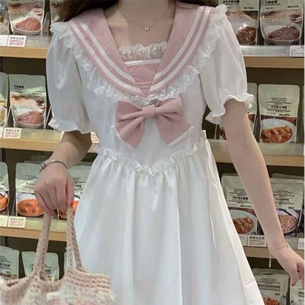 White Sailor Dress