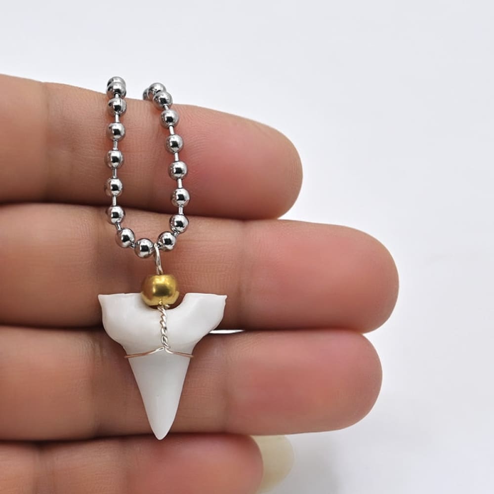 White Shark Tooth Necklace