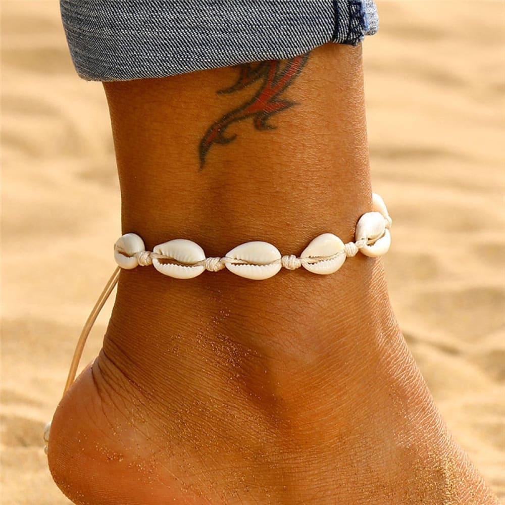 White Shell Ankle Bracelet
