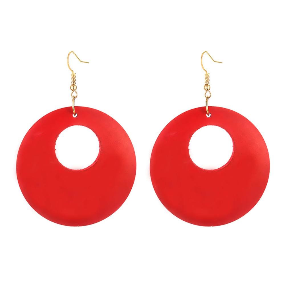 Wooden Circle Beach Earrings