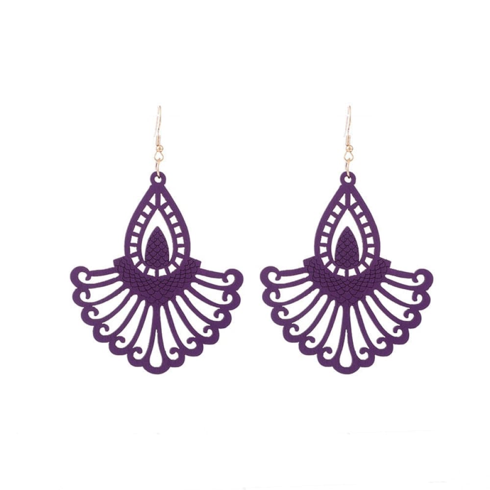 Wooden Octopus Beach Earrings