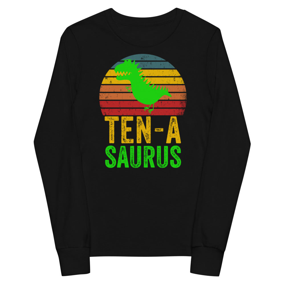 10th Birthday Dinosaur Shirt, Dinosaur Long sleeve Shirt, Ten Years Old, 10 Years Old Dino, Tenth Birthday Shirt, Dino Lover Gift for kids