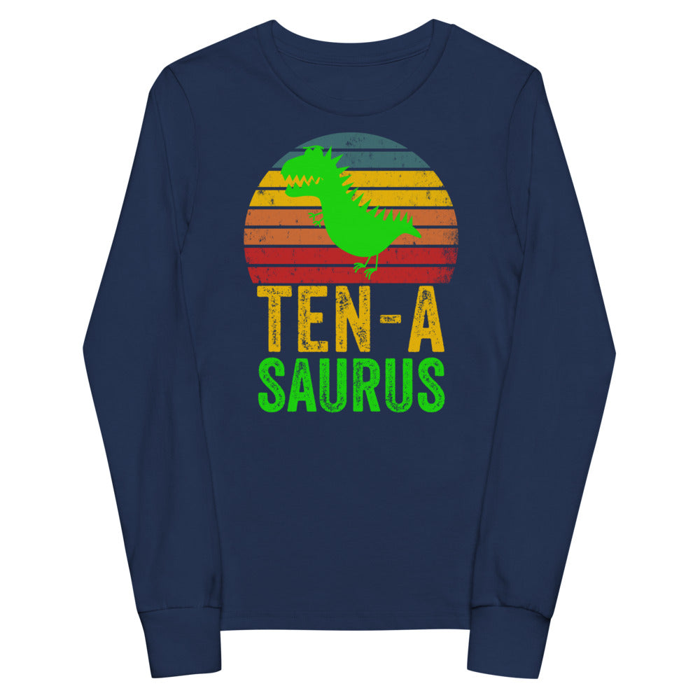 10th Birthday Dinosaur Shirt, Dinosaur Long sleeve Shirt, Ten Years Old, 10 Years Old Dino, Tenth Birthday Shirt, Dino Lover Gift for kids