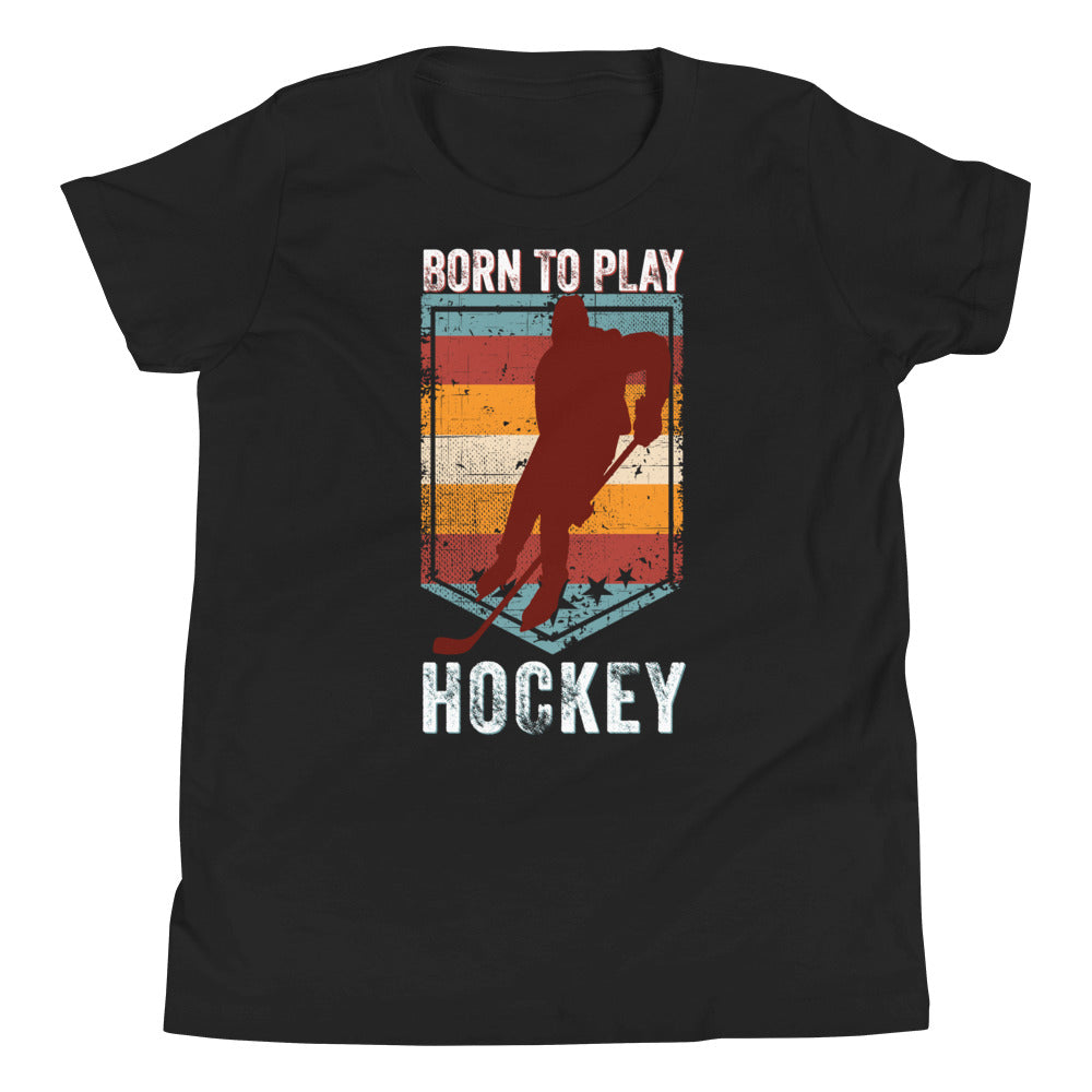 Born To Play Hockey Kids T-Shirt, Hockey Kids Shirt, Hockey Player, Hockey Gifts, Funny Hockey Shirt, Ice Hockey Youth T-Shirt, Ice Hockey - Madeinsea©