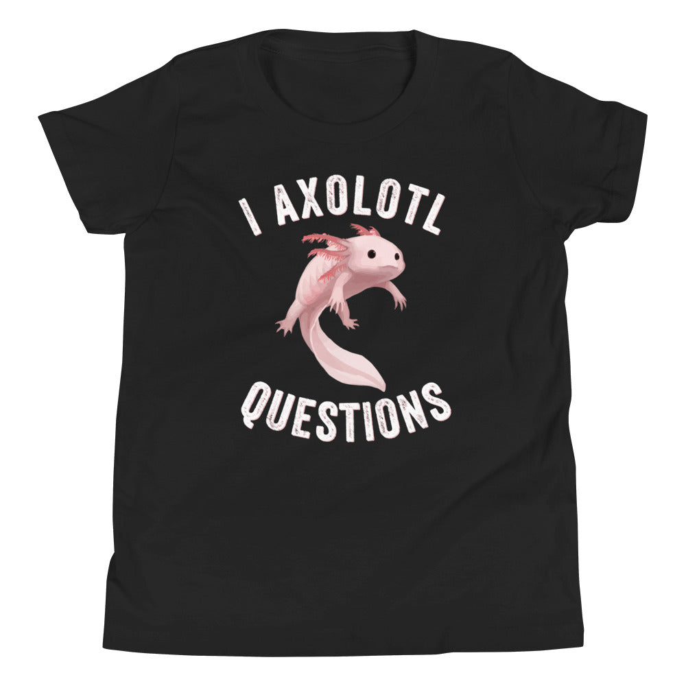 I axolotl questions, Axolotl Fish Youth Shirt, Axolotl Lover Gift, Cute Axolotl Kids Shirt, Axolotl Kids Shirt, Animal Lover kids shirt - Madeinsea©