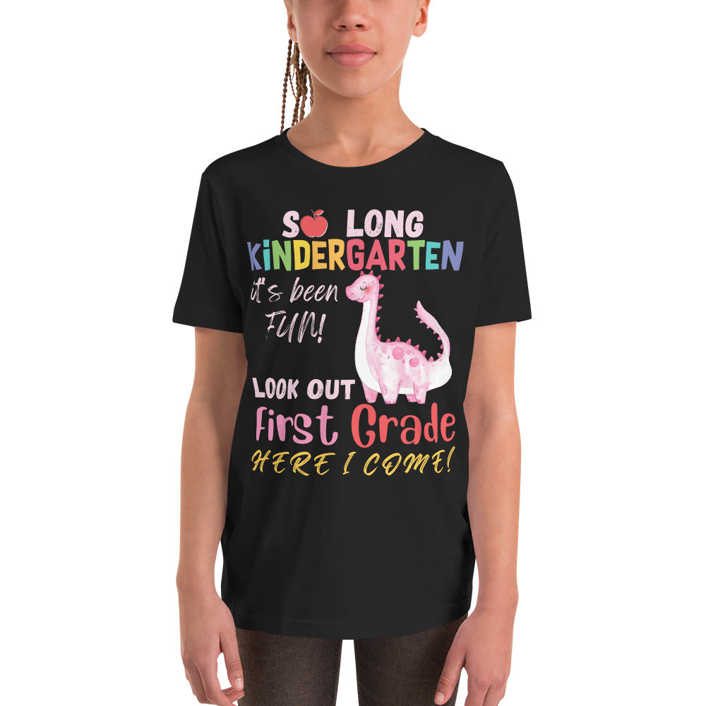 So long Kindergarten it's been fun, look out 1st grade here I come, Kindergarten graduation kids shirt, Kindergarten graduate student gift