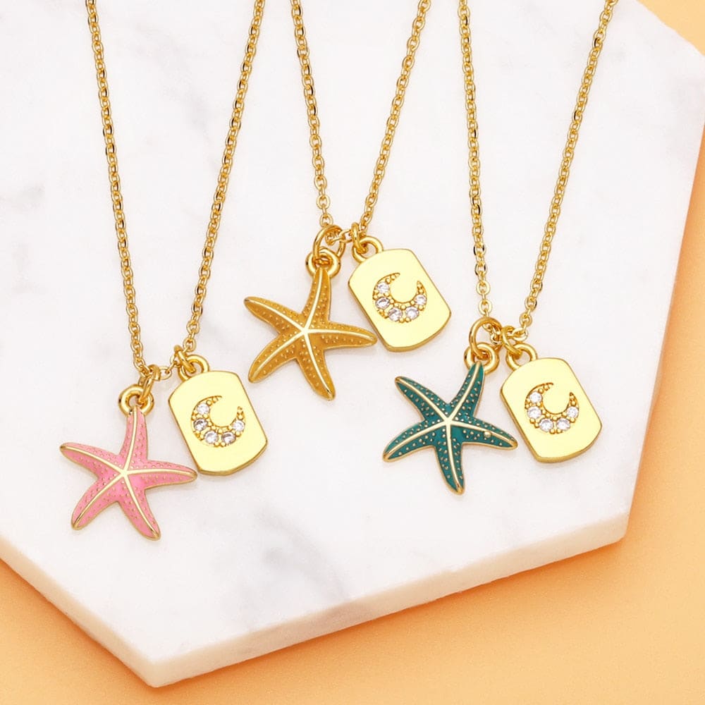 Zircon Starfish Necklace