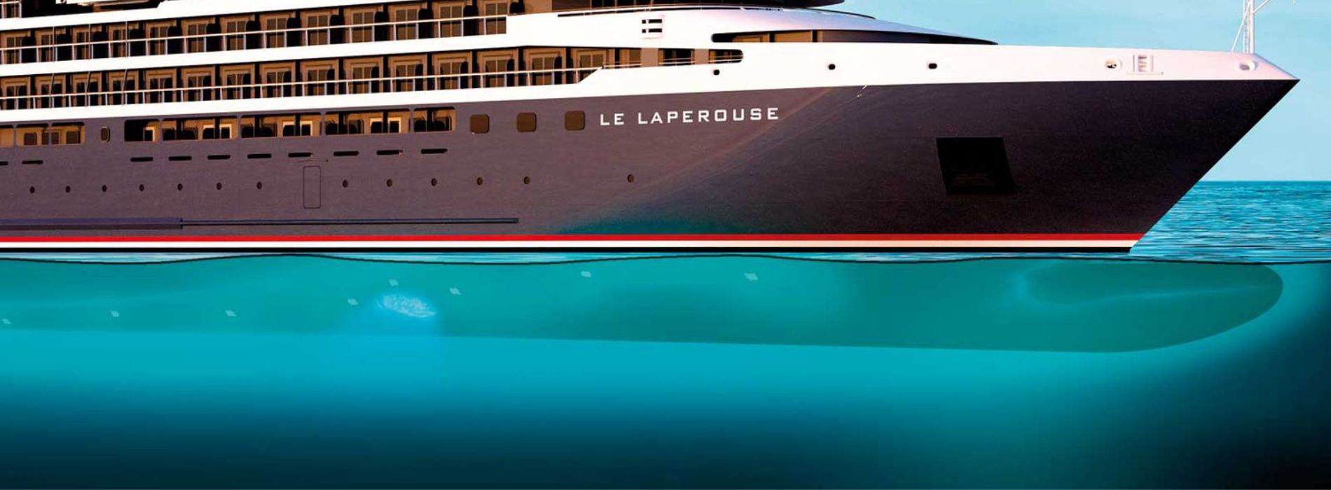 How much of a cruise ship is underwater? - Madeinsea©