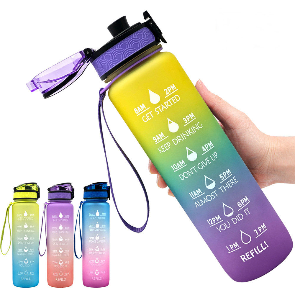 Tritan Water Bottle 1L With Motivational Quotes
