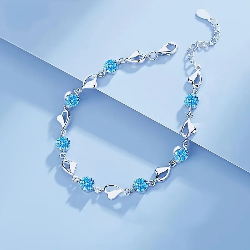 2 teile/satz Ozean Herz Armband Halskette Schmuck Set