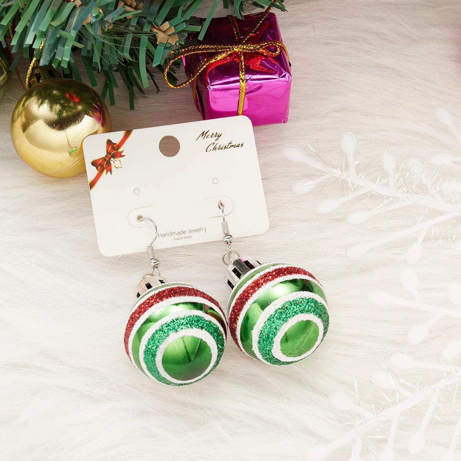 Fashion Christmas Ornaments Stud Earrings For Women Santa Claus Snowman Elk Christmas Tree Asymmetry Earring New Year Jewelry