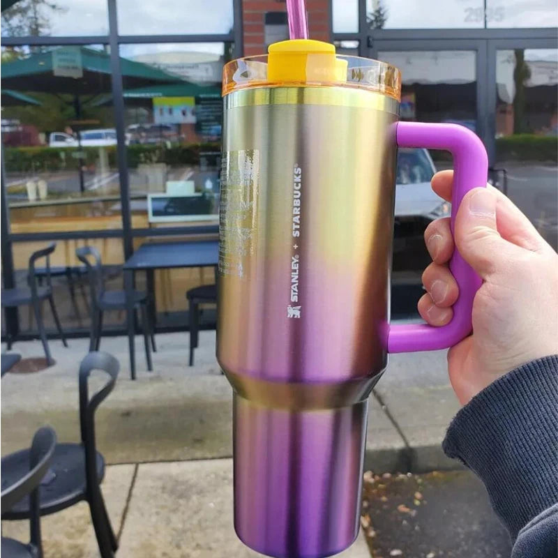 Stanley Quencher H2.0 Tumbler with Handle and Straw 40 oz | Flowstate 3-Position Lid | Cup Holder Compatible for Travel |
