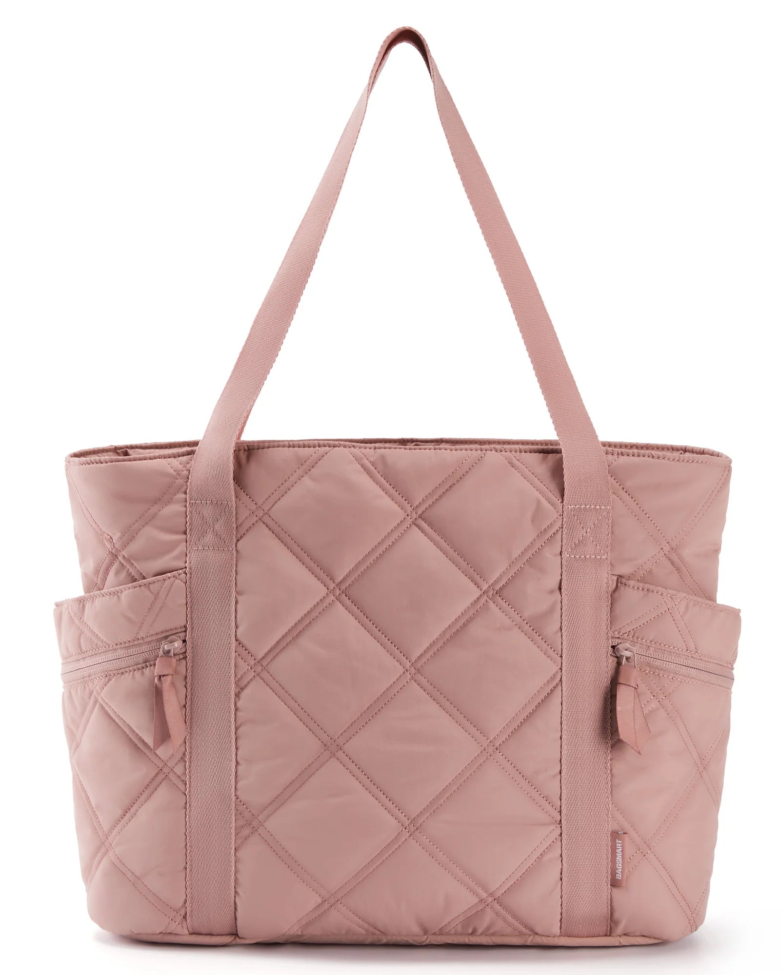 BAGSMART Tote Bag for Women, Puffer Tote Bag with Zipper Travel Essentials Quilted Nurse Bag Carry On Bag Gifts for Women