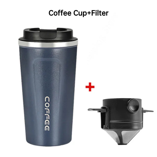 350ml/500ml Stainless Steel Coffee Cup Travel Thermal Mug Leak-Proof Thermos Bottle Tea Coffee Mug Vacuum Flask Insulated Cups