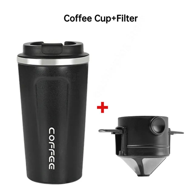 350ml/500ml Stainless Steel Coffee Cup Travel Thermal Mug Leak-Proof Thermos Bottle Tea Coffee Mug Vacuum Flask Insulated Cups