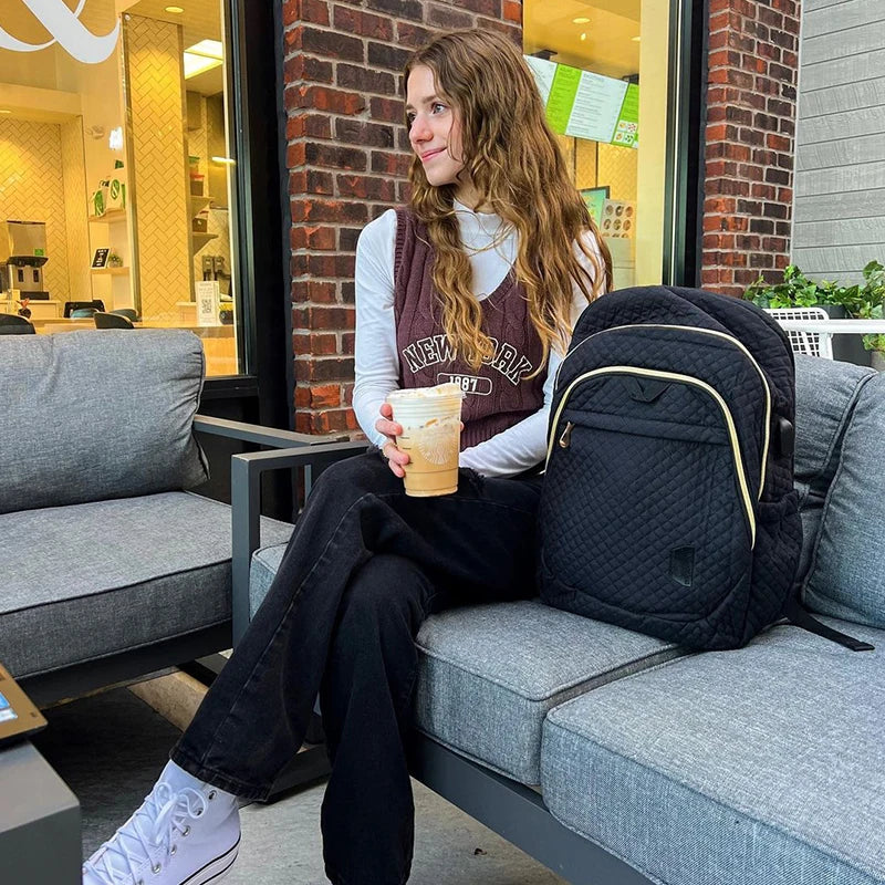 BAGSMART Women's Backpack School Bags for Girl 15.6 inch Laptop Bag Female College Book Bag Casual Daypack Travel Backpack