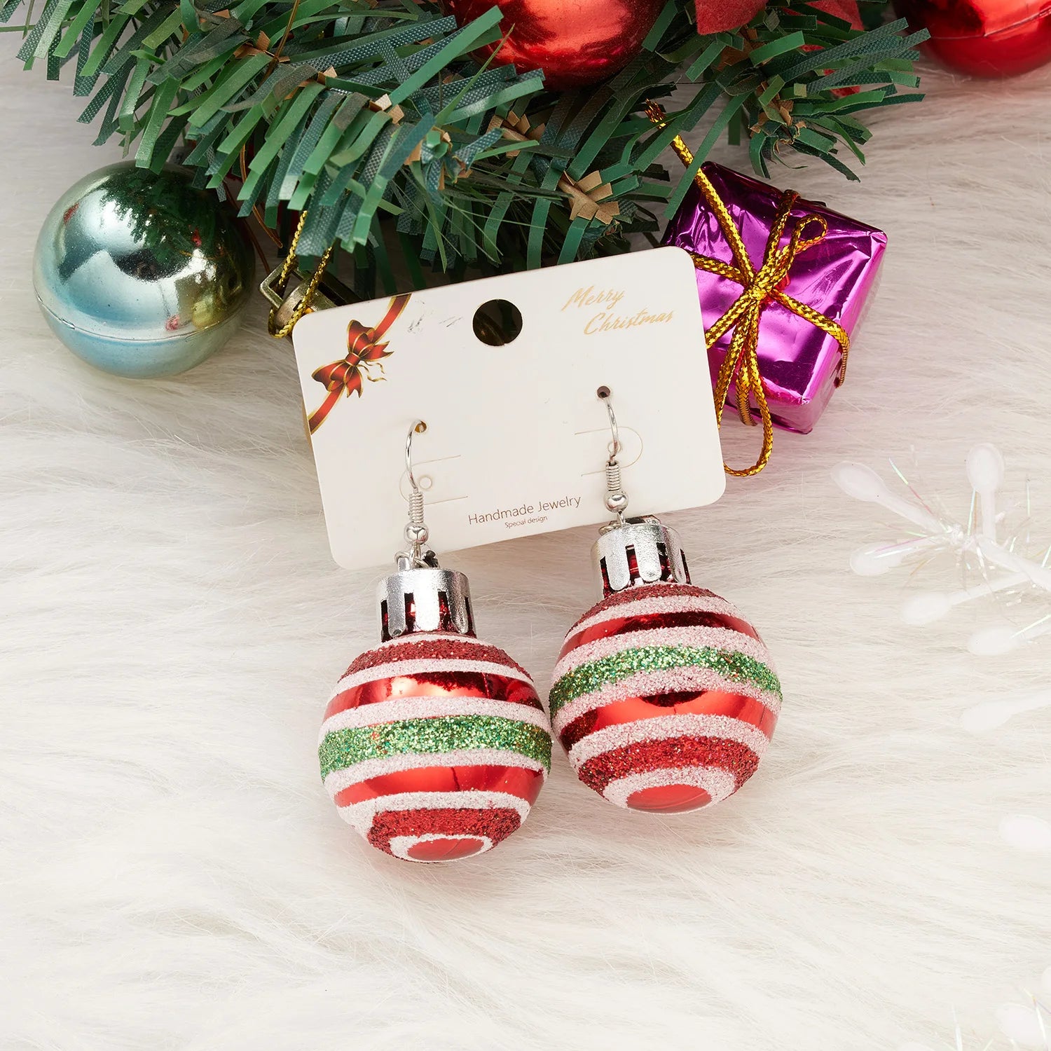 Fashion Christmas Ornaments Stud Earrings For Women Santa Claus Snowman Elk Christmas Tree Asymmetry Earring New Year Jewelry