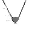 LUXUKISSKIDS Fashion Simple Heart Pendant Necklace for You Small Love Shape Stainless Steel Black Hearts Clavicle Choker Jewelry - Madeinsea©