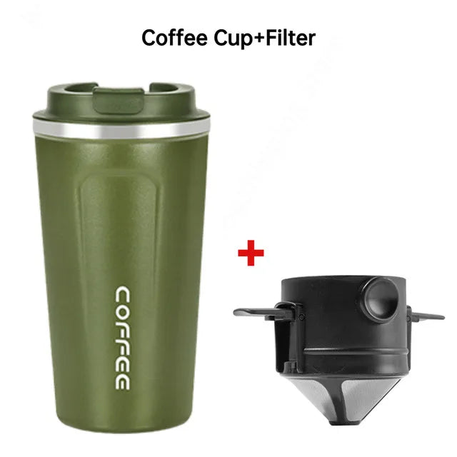 350ml/500ml Stainless Steel Coffee Cup Travel Thermal Mug Leak-Proof Thermos Bottle Tea Coffee Mug Vacuum Flask Insulated Cups
