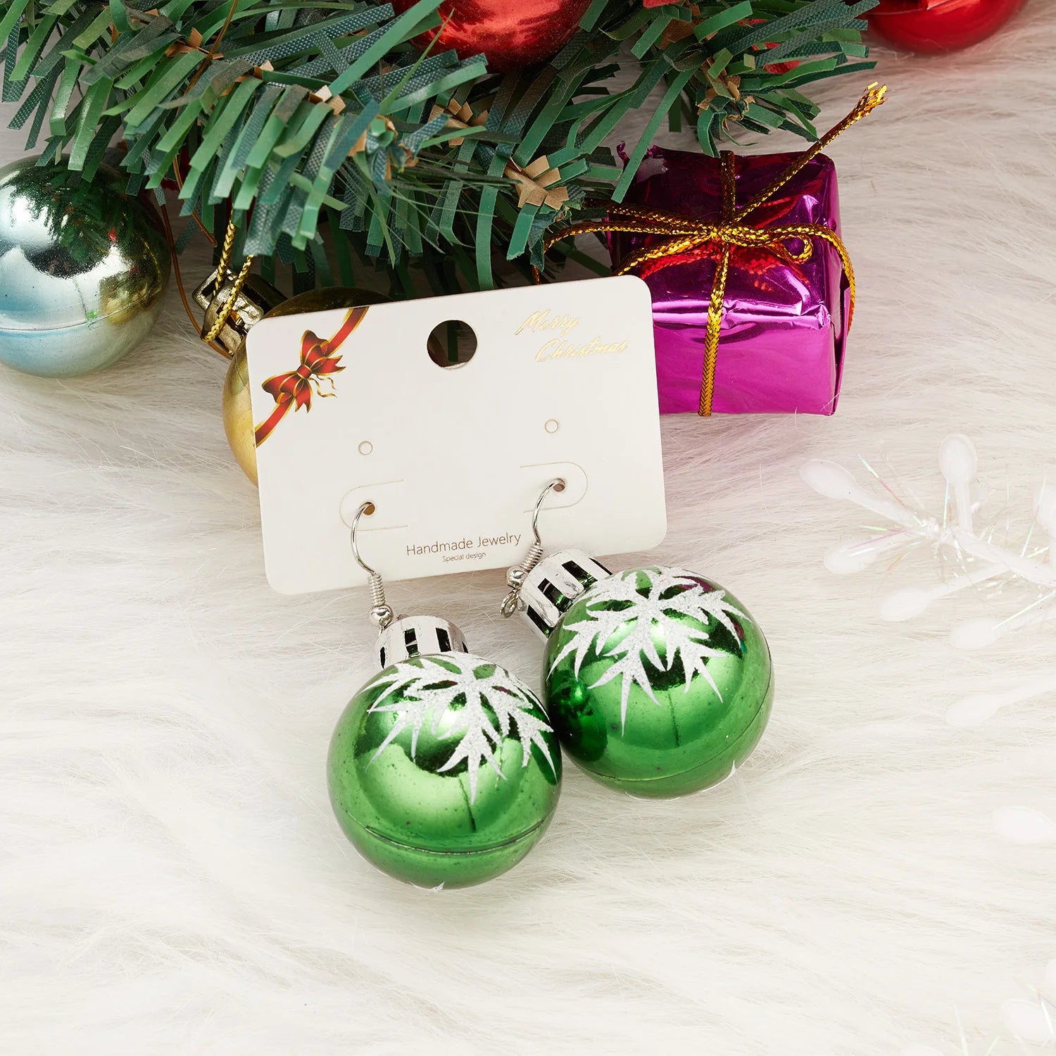 Fashion Christmas Ornaments Stud Earrings For Women Santa Claus Snowman Elk Christmas Tree Asymmetry Earring New Year Jewelry