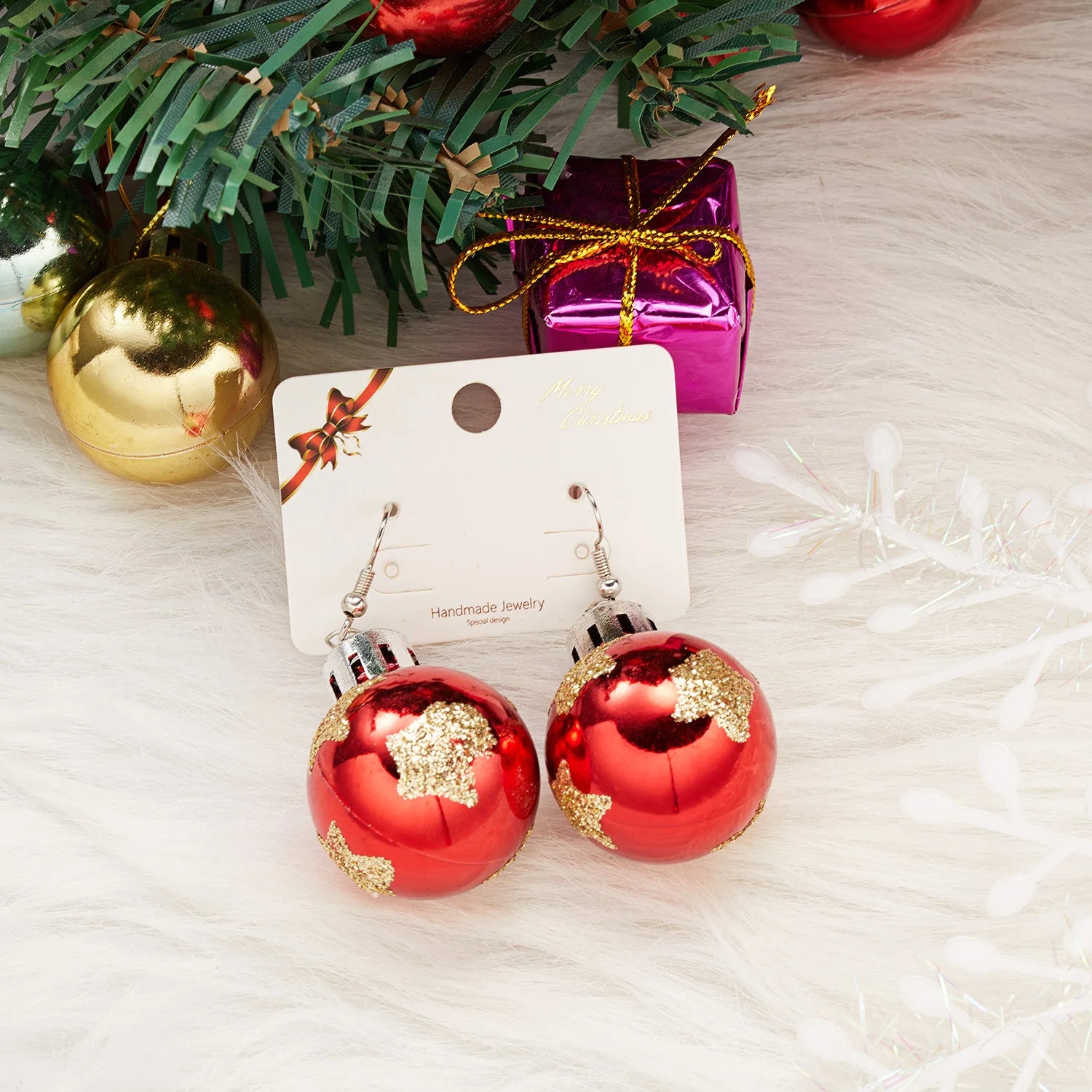 Fashion Christmas Ornaments Stud Earrings For Women Santa Claus Snowman Elk Christmas Tree Asymmetry Earring New Year Jewelry