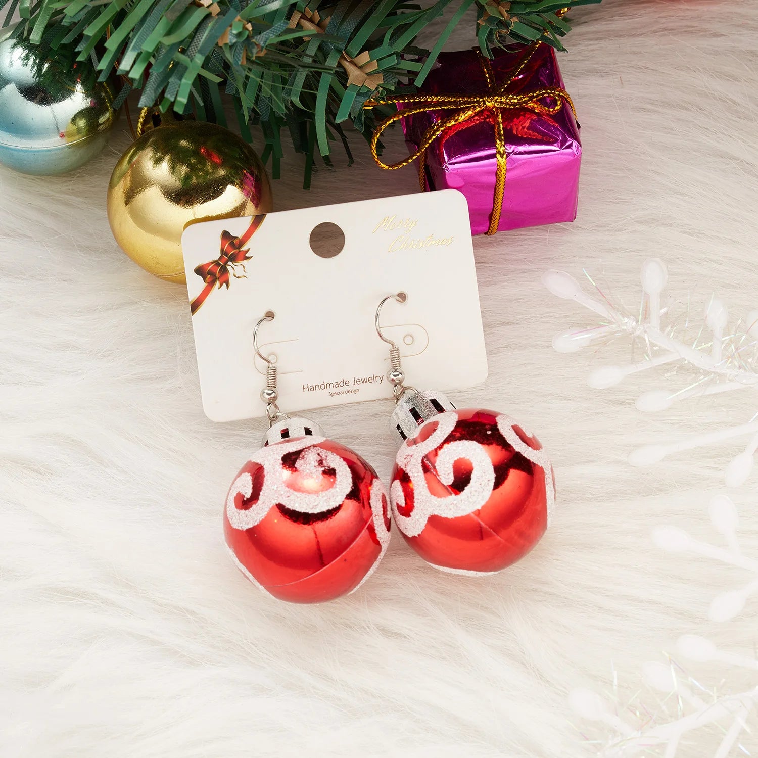 Fashion Christmas Ornaments Stud Earrings For Women Santa Claus Snowman Elk Christmas Tree Asymmetry Earring New Year Jewelry