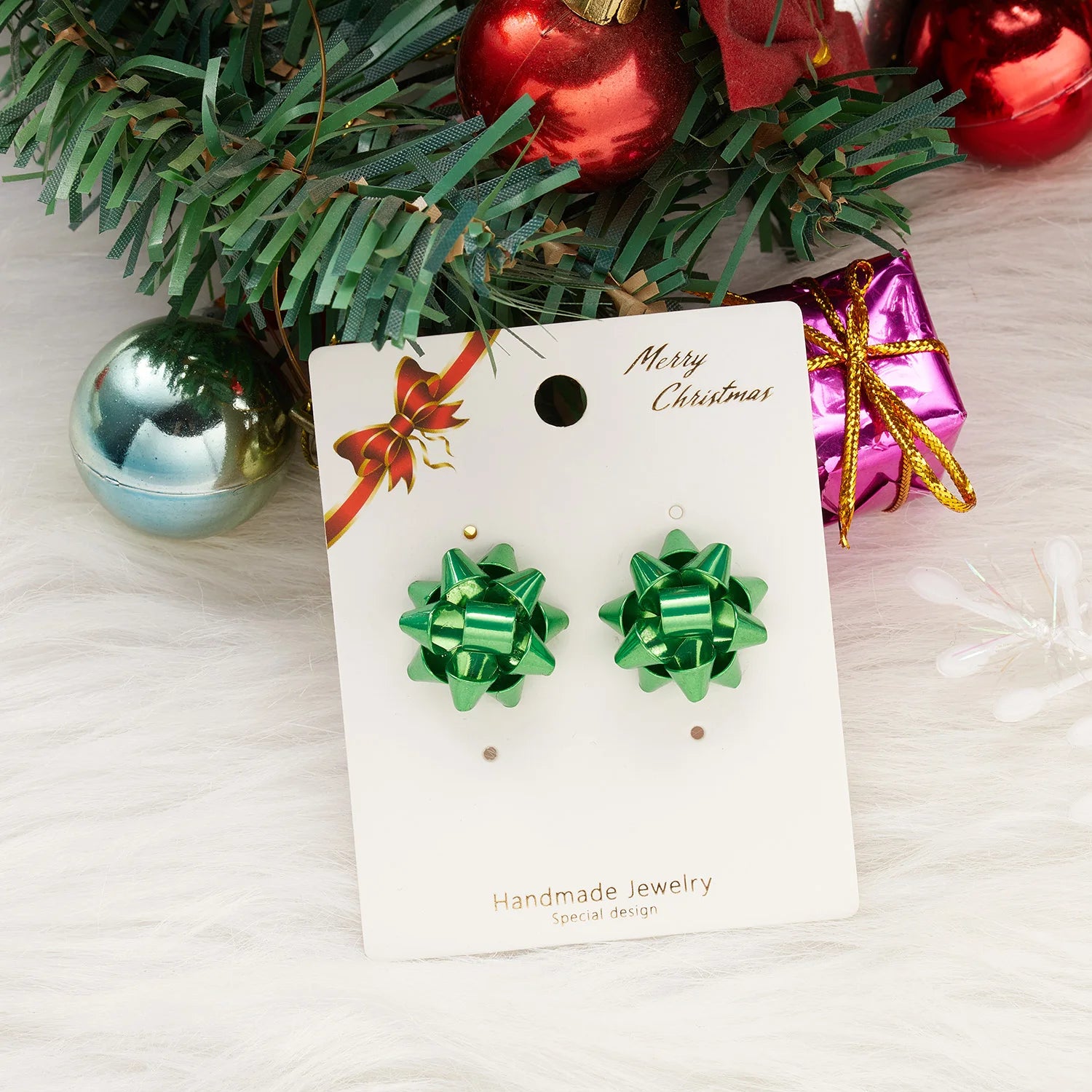 Fashion Christmas Ornaments Stud Earrings For Women Santa Claus Snowman Elk Christmas Tree Asymmetry Earring New Year Jewelry