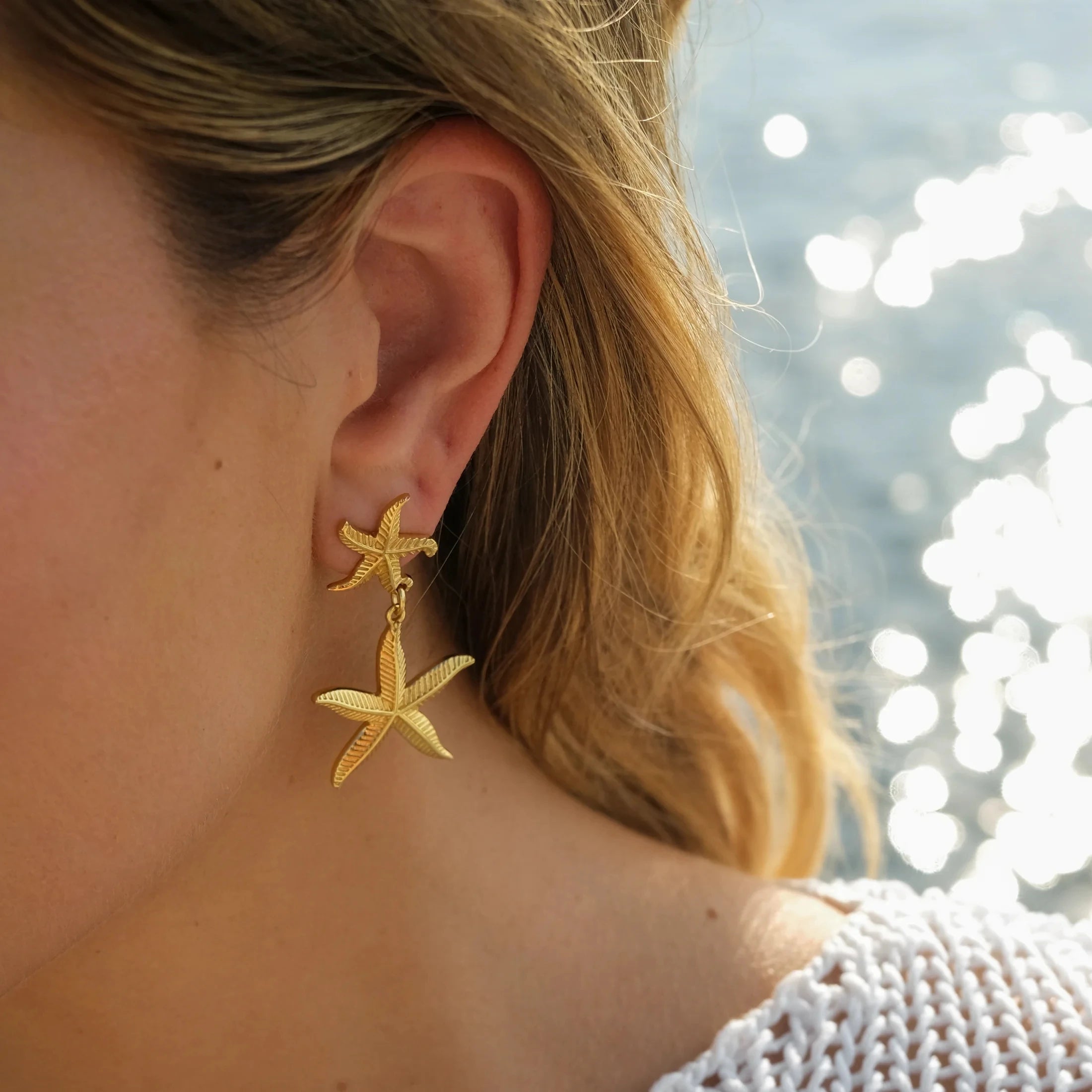 Double Drop Starfish Earrings - Madeinsea©