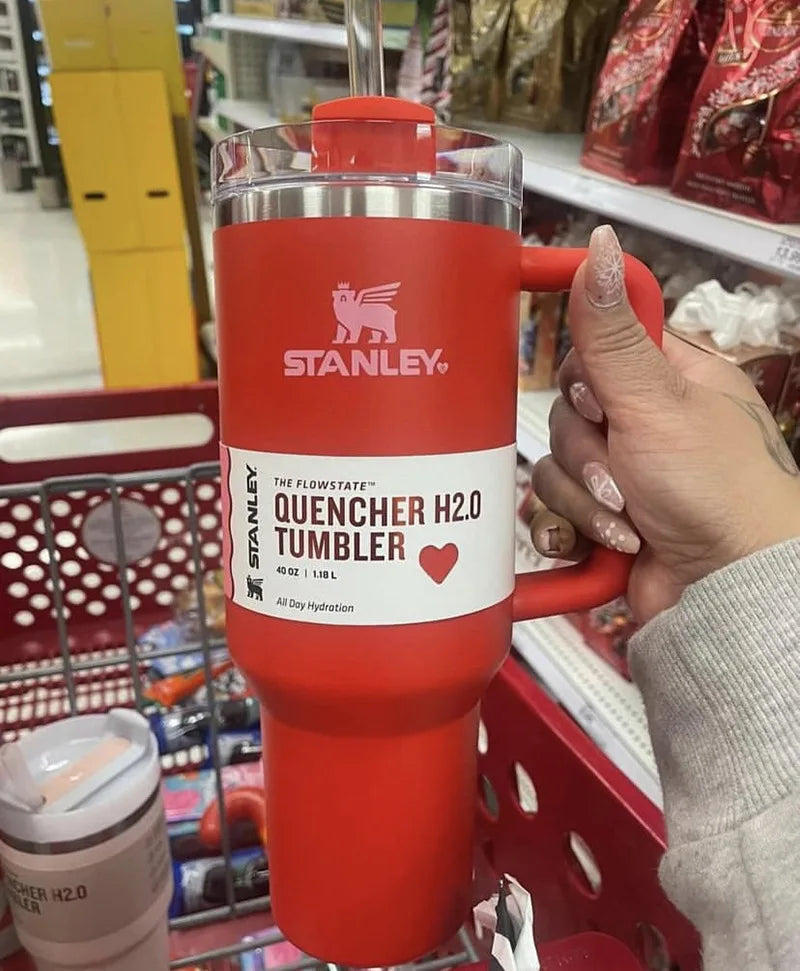 Stanley Quencher H2.0 Tumbler with Handle and Straw 40 oz | Flowstate 3-Position Lid | Cup Holder Compatible for Travel |