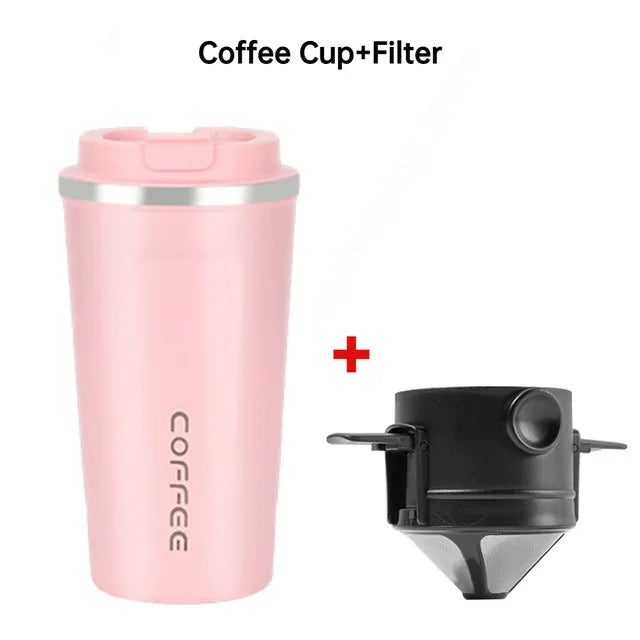 350ml/500ml Stainless Steel Coffee Cup Travel Thermal Mug Leak-Proof Thermos Bottle Tea Coffee Mug Vacuum Flask Insulated Cups