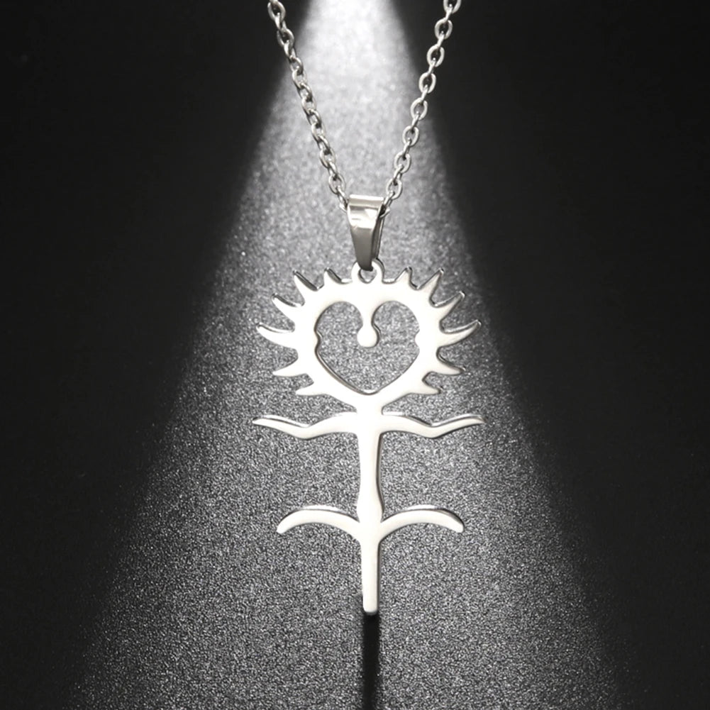 Collier gothique Ghostemane en acier inoxydable argenté pour femme, bijou punk d'Halloween, nouveauté