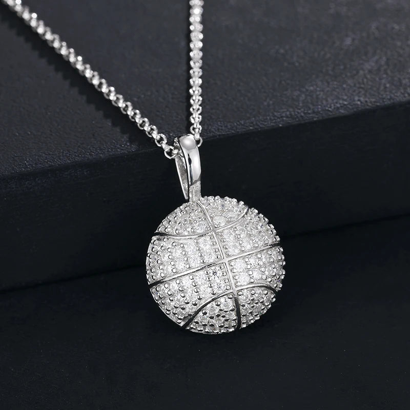 Fashion Top Quality 100% Sterling Silver 925 Earth Moissanite Pendant Necklace For Men's Hip Hop Jewelry Women 2021 Wedding
