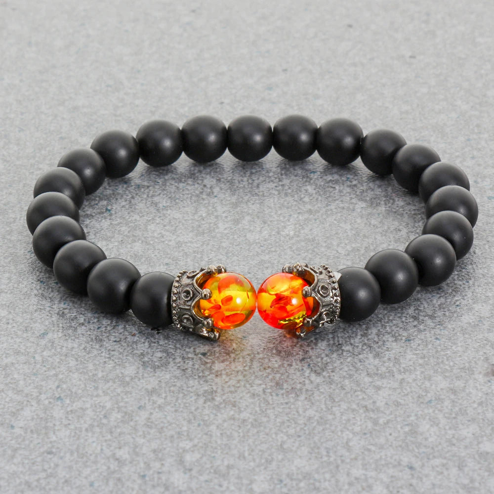 8mm Natural Lava Stone Beads Bracelet - Madeinsea©