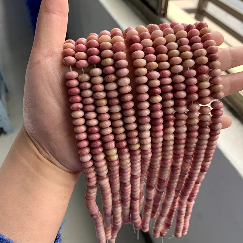 4X6MM/5X8MM Natural Stone Abacus Beads Rondelle Shape Lapis  Jaspers Jades Amazonite Bead For Jewelry Making Bracelet DIY 15.5"