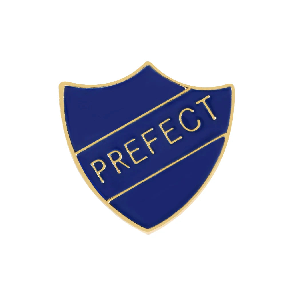 4 Colors Fashion Brooch Prefect Shield Badge Metal Enamel Pins Backpacks Accessories Bag Clothes Brooches Jewelry for Friends