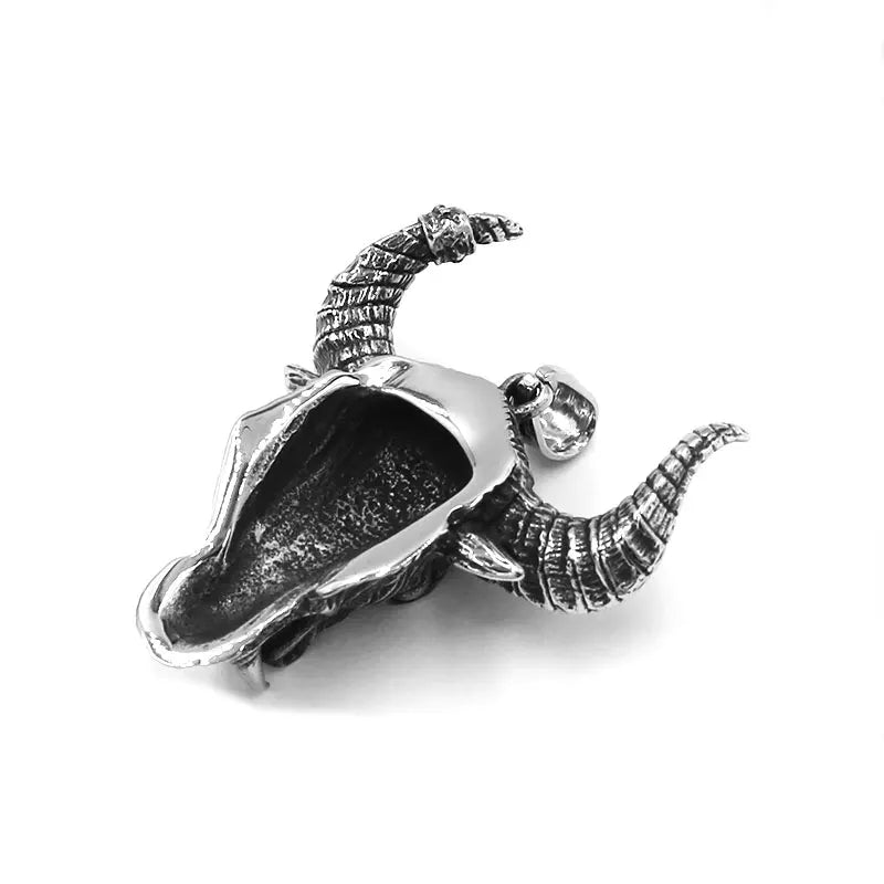 Punk Bull Pendant Stainless Steel Jewelry Exquisite Animal Bull Head Norse Viking Biker Mens Pendant Wholesale SWP0568A