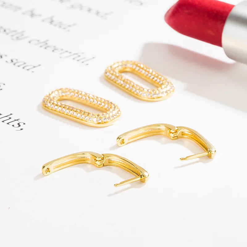 Real 14K Gold Jewelry Earring Women Fine Aros Mujer Oreja Pink Earrings for Women Orecchini 14 K Yellow Gold Bizuteria Jewelry