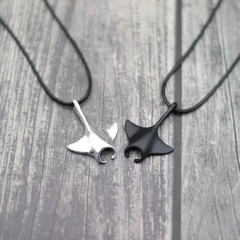Unique Marine Animal Manta Necklace For Men Gift For Boyfriend Beach Necklace Male Accessories Pendant Necklace Surf Necklace - Madeinsea©