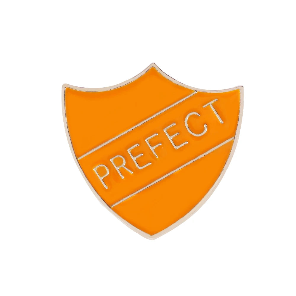 4 Colors Fashion Brooch Prefect Shield Badge Metal Enamel Pins Backpacks Accessories Bag Clothes Brooches Jewelry for Friends